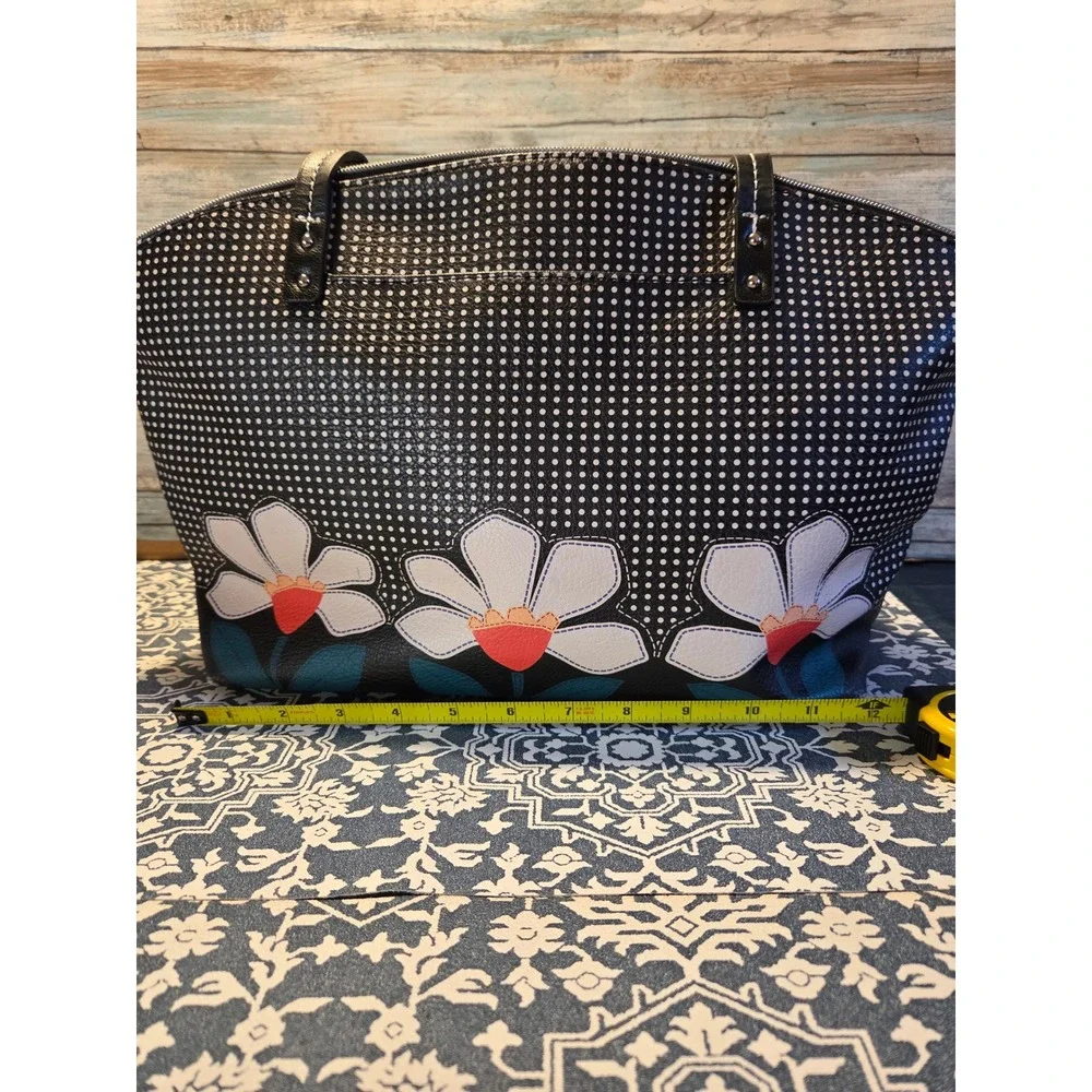 😎Relic Handbag Black Floral‎ Print Faux Leather Shoulder Bag